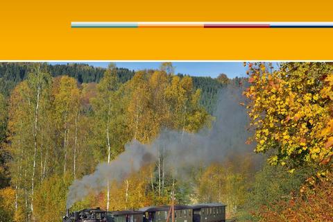 Kalendertitelseite „Unterwegs mit der Preßnitztalbahn“ 2019
