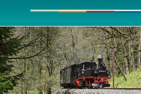 Kalendertitelseite „Unterwegs mit der Preßnitztalbahn“ 2022