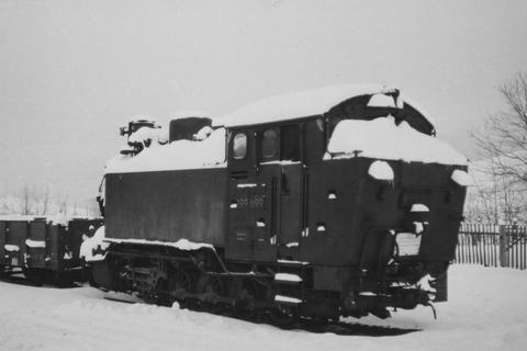 Noch eine Ansicht der einzigen auf der Preßnitztalbahn bis 1986 jemals befindlichen Lokomotive der Gattung VI K.