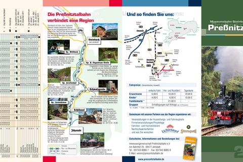 Jahres- und Veranstaltungsflyer Preßnitztalbahn 2011