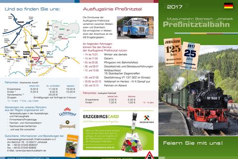 Jahres- und Veranstaltungsflyer Preßnitztalbahn 2017