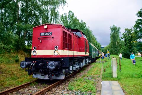 Zwischenhalt in Walthersdorf zur Besichtigung des Eisenbahnmuseums.