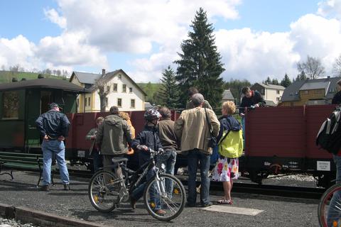 Natürlich werden die Fahrräder auf der Preßnitztalbahn für die Fahrgäste gern weiterhin kostenlos befördert.