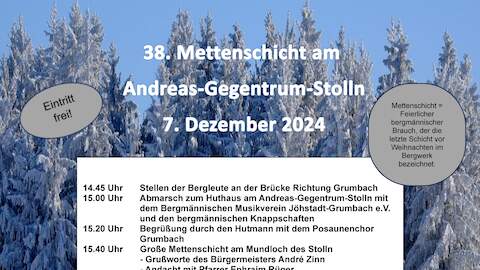 Veranstaltungsposter zur Mettenschicht 2024