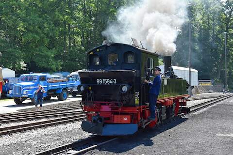 Rangieren im Bahnhof Steinbach.