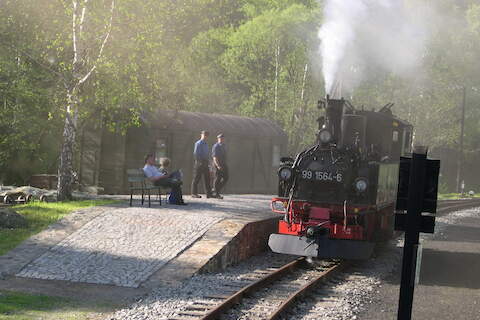 Rangierpause im Bahnhof Schlössel.